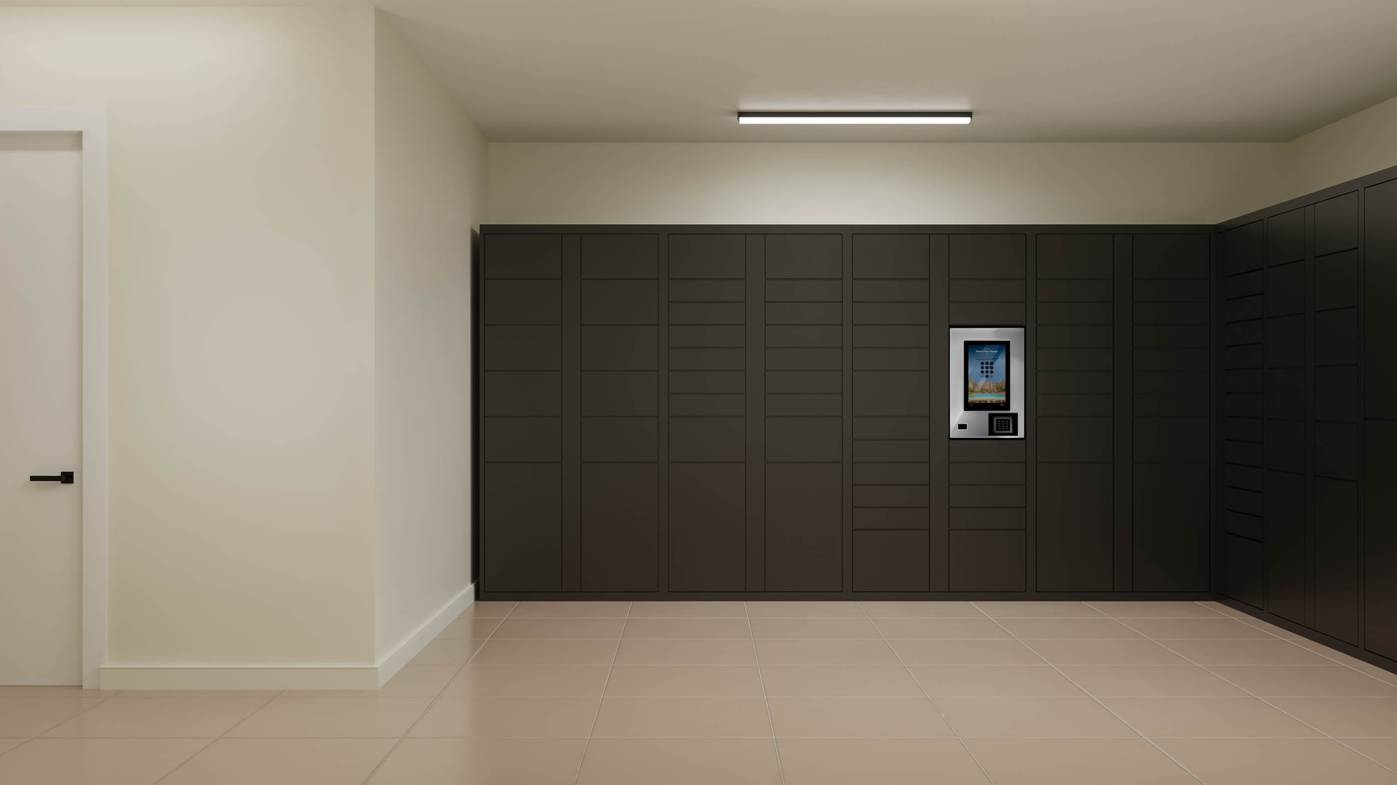 Rendering of The Hub work-from-home business lounge at Manchester Gardens